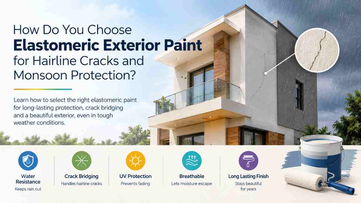 How Do You Choose Elastomeric Exterior Paint for Hairline Cracks and Monsoon Protection?